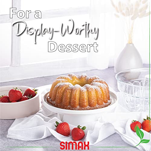 SIMAX Clear Glass Fluted Bundt Pan, Heat, Cold, and Shock Proof, Holds 1.4 Quarts (5.4 Cups), Made in Europe, Great for Small Ring Cakes, Puddings, Desserts, Monkey Bread, and More, Dishwasher Safe