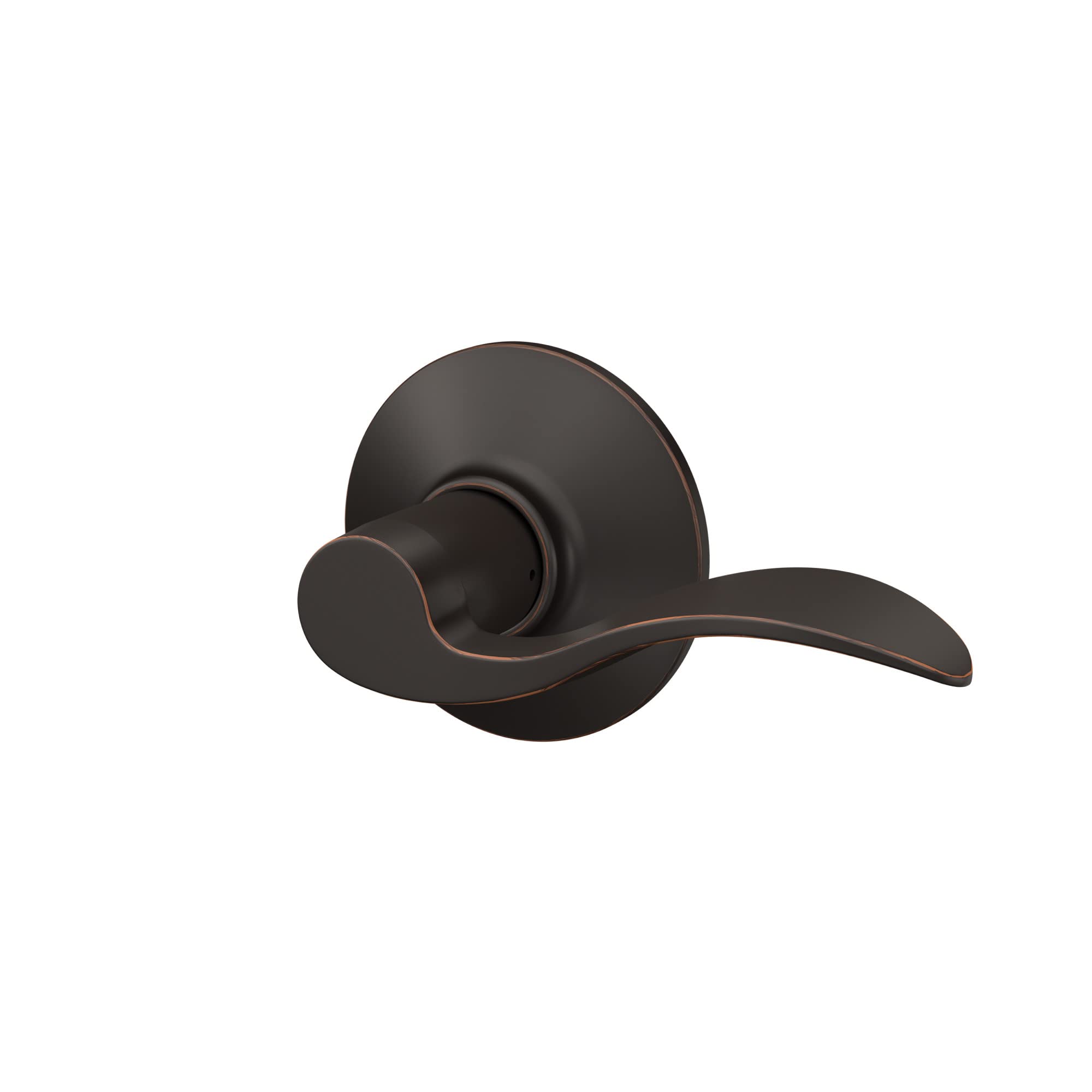 Schlage F10 V ACC 716 Accent Door Lever, Hall & Closet Passage Lock, Aged Bronze