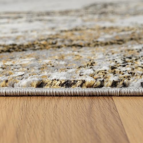 LUXE WEAVERS Modern Abstract Indoor Anthracite 5x7 Area Rug