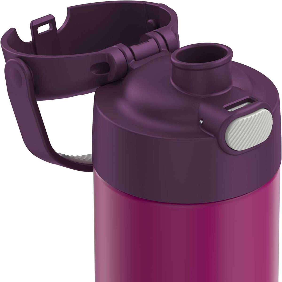 THERMOS FUNTAINER 16 Ounce Stainless Steel Vacuum Insulated Bottle with Wide Spout Lid, Red Violet