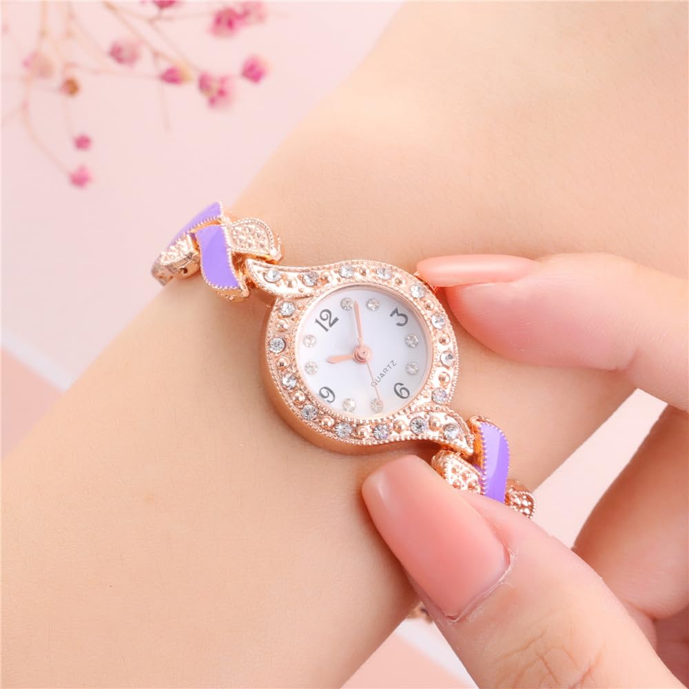 BESTKANG Ladies Fashion Quartz Wrist Watches Elegant Watch Luxury Women Watch (Purple)