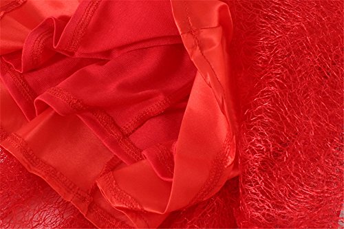 Mud Kingdom Baby Girls Tutu Dress Princess Cute Floral Tulle Red Birthday Wedding 6 Months