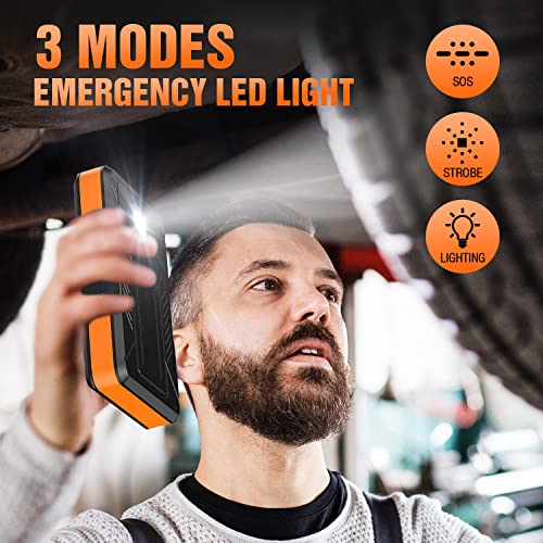 S ZEVZO Jump Starter 1000A Peak Portable Jump Starter for Car (Up to 7.0L Gas/5.5L Diesel Engine) 12V Auto Battery Booster Pack with Smart Clamp Cables, USB Charge, LED Flashlight Jump Box