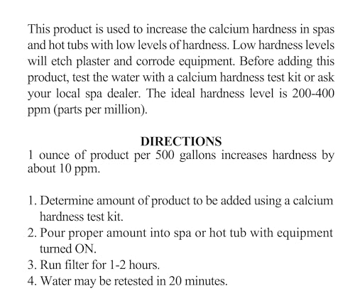 SpaChoice 472-3-5031 Calcium Hardness Increaser Hot Tub, 14-Ounces