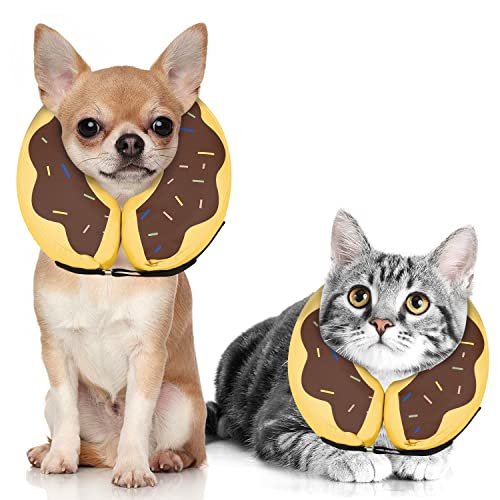 Dog Cone Collar for Small Medium Large Dogs for After Surgery, Pet Inflatable Neck Donut Collar Soft Protective Recovery Cone for Dogs and Cats-Alternative E Collar Does Not Block Vision-DarkBlue,XS