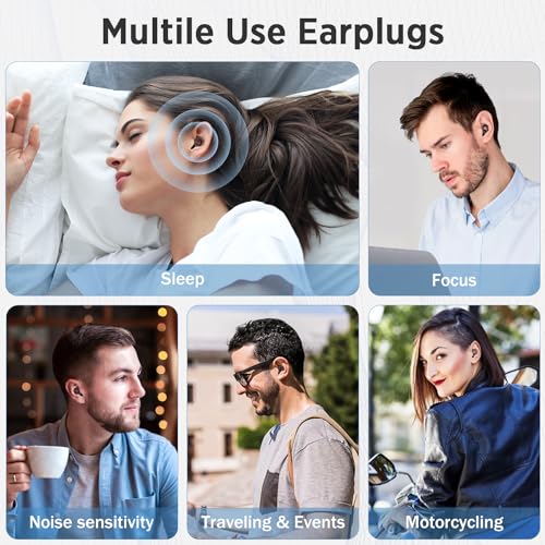 Link Dream Ear Plugs for Sleeping Noise Reduction Silicon Earplugs 6 Pieces with Storage Case 26dB Noise Cancelling