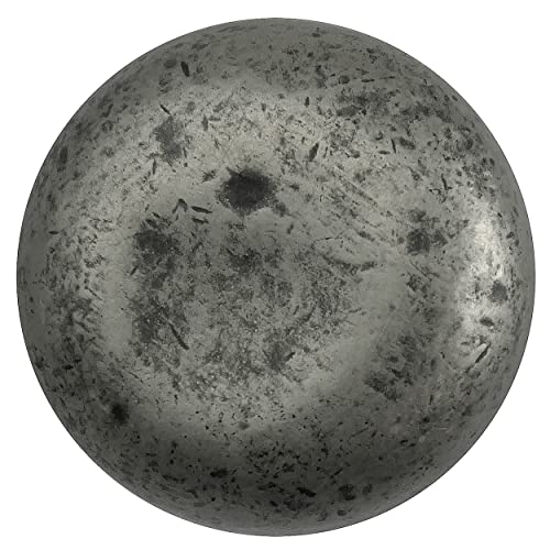 MNG Hardware 84464 Riverstone Round Knob, Large, Distressed Pewter