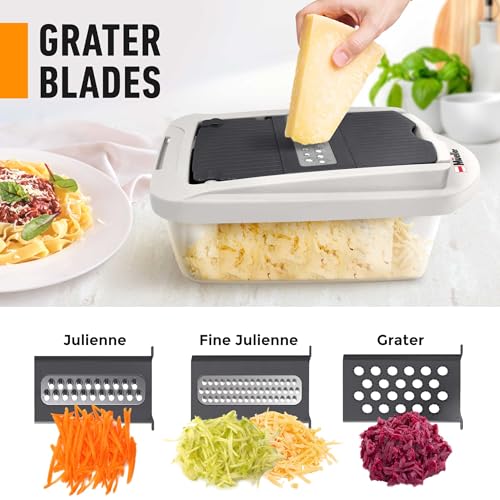 Mueller Pro-Series 10-in-1, 8 Blade Vegetable Chopper, Onion Mincer, Cutter, Dicer, Egg Slicer with Container, French Fry Cutter Potatoe Slicer, Home Essentials & Kitchen Gadgets, Salad Chopper