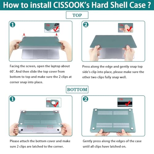CISSOOK Compatible with MacBook Air 13.6 inch Case 2024 2023 2022 Release M3 A3113 M2 A2681, Plastic Flowers Hard Shell&Keyboard Cover&Screen Protector for MacBook Air 13.6 inch Case, Little Flower