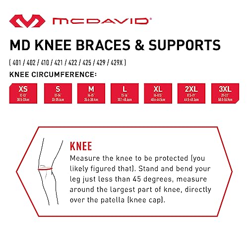 McDavid Knee Brace, Maximum Support with Polycentric Hinges & Cross Straps, Comfortable Compression & Extra Stability, Black, S
