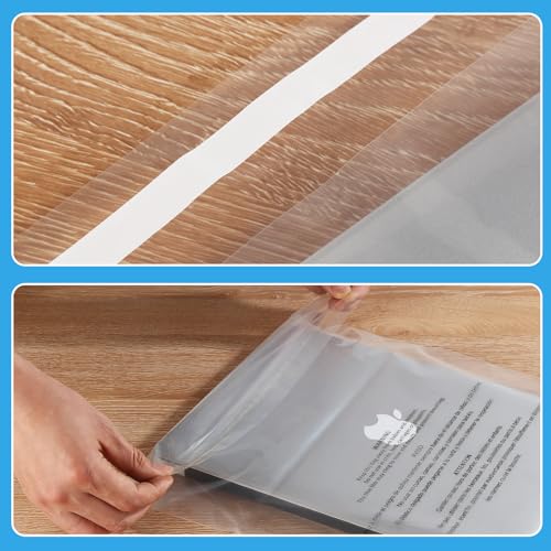 iMailer - 200 Pcs - 6" x 9", Clear Poly Bags with Suffocation Warning Self Seal 1.6 Mil for A7 A8 A9 Cards & Envelopes, Bakery, Cookies, Candies-Permanent Glue