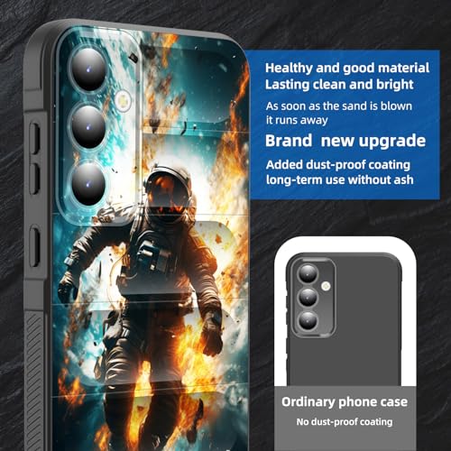 CICPLKSE for Galaxy A15 5G Case, Premium Silicone with [Soft Anti-Scratch Microfiber Lining] Shockproof Protective Phone Case for Samsung Galaxy A15 5G 6.5 inch 2023,Deer Skull and Moon