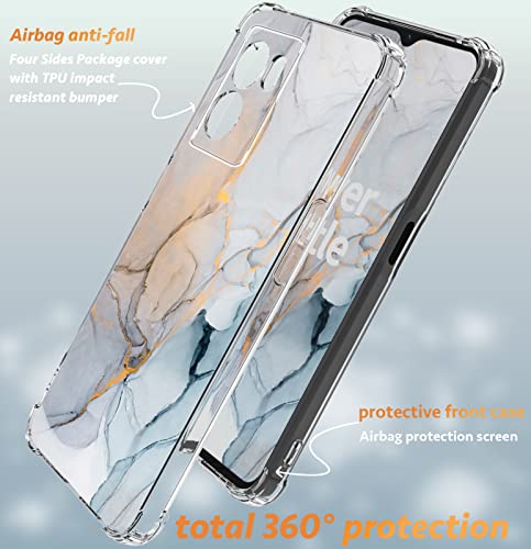 Dcwunk Compatible with OnePlus Nord N300 5G Case 6.56", [Stylish Marble Pattern] Soft Durable Slim TPU Thin Shockproof Protective Phone Case Cover for OnePlus Nord N300 5G 2022