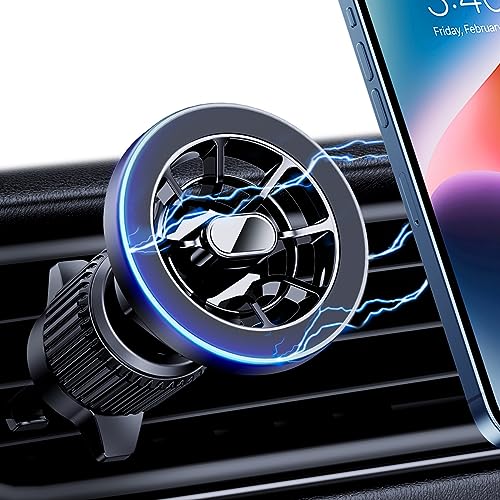 PGU for Magsafe Car Mount, [Strongest Magnets][Unlimited Angles] Magnetic Phone Holder for Car Vent Cell Phone Holder Car Mount for iPhone 12/13 /14 Pro Max Mini MagSafe Case All Phones