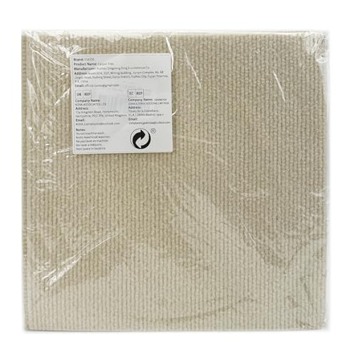 CUCOS Carpet Tiles Peel and Stick, Squares Carpet Floor Tile 12” x 12”, Soft Padded Carpet Tiles, Self Adhesive Carpet 10 Tiles Per box/10Sq Ft
