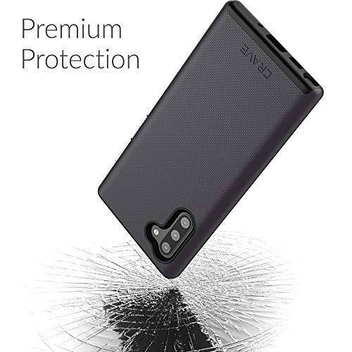 Crave Note 10 Case, Dual Guard Protection Series Case for Samsung Galaxy Note 10 - Black