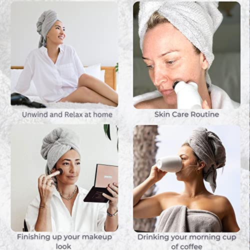 VOLO Hero Capri Blue Hair Towel | Ultra Soft, Super Absorbent, Quick Drying Nanoweave Fabric | Reduce Dry Time by 50% | Large Towel Wrap for All Hair Types | Anti Frizz & Anti Breakage | Microfiber