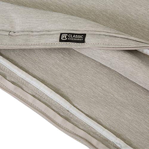 Classic Accessories Montlake FadeSafe Patio Lounge Chair/LoveSeat Back Cushion, 21 x 15 x 4 Inch, Antique Beige, Patio Furniture Cushions