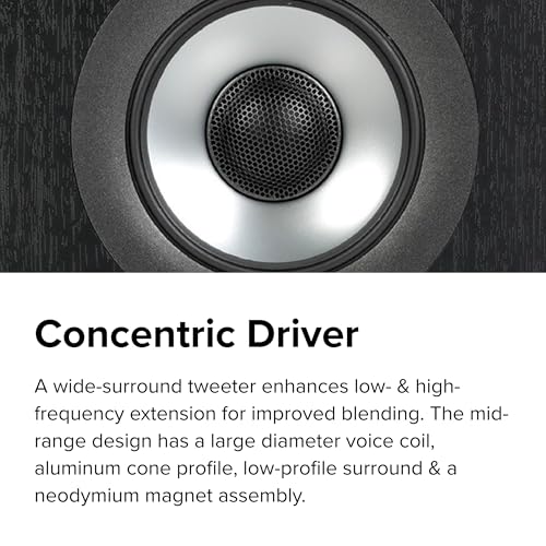 ELAC Uni-Fi 2.0 UB52 Bookshelf Speakers (Pair), Black (UB52-BK)