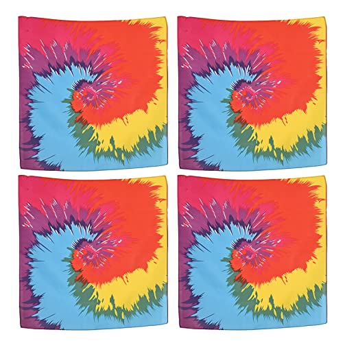 Beistle Funky Tie-Dyed Bandana Pack of 4