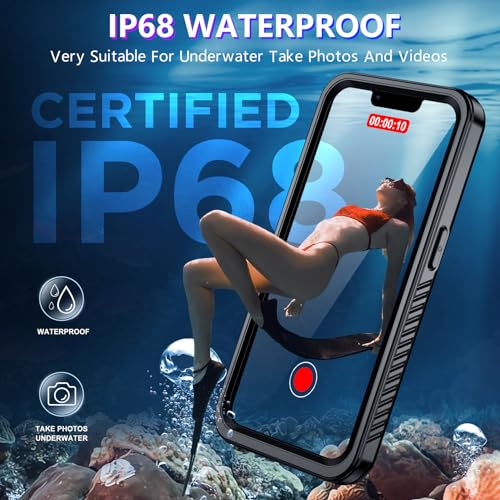 Red2Fire 2024 New for iPhone 13 Pro Case Waterproof,[Built-in Screen Protector & Camera Protector][Full Body Shockproof][IP68 Underwater][Dustproof][Dropproof] Phone Case for iPhone 13 Pro 6.1"