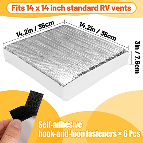 PAMASE RV Skylight Insulator - 14 * 14 * 3in RV Vent Insulator Skylight Cover Reflective Heat Insulation Shade for Camper Trailer Shower Inner Dome Sunroof Waterproof