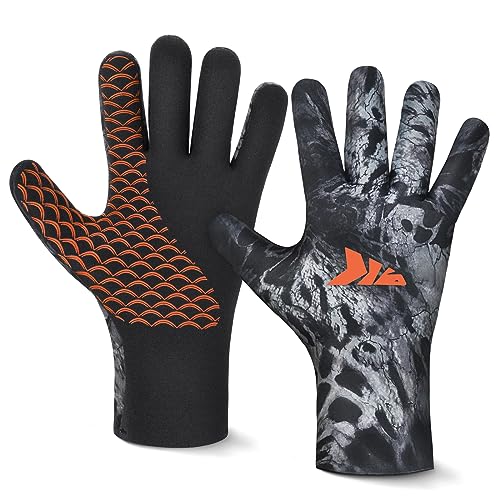 KastKing IceRiver Fishing Gloves – 100% Waterproof Cold Winter Weather Fishing Gloves – for Men and Women – Ideal for Ice Fishing, Winter Fishing, Outdoor Winter Sports,M,BO