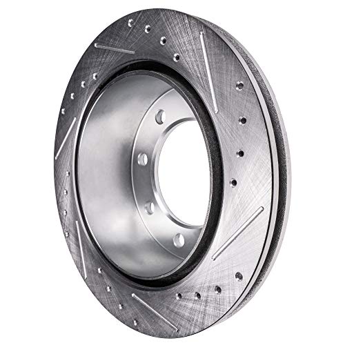 Detroit Axle - Front Rear Brake Rotors for 2003-2008 Dodge Ram 2500 3500 Drilled Slotted Disc Brake Rotors Replacement 2004 2005 2006 2007