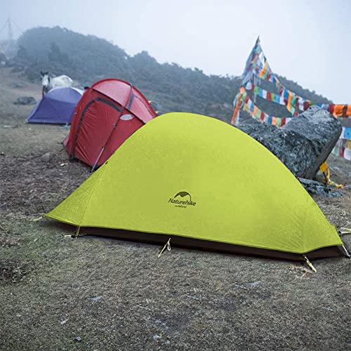 Naturehike Cloud-Up 1 Person Tent Lightweight Backpacking Tent for One Man, Waterproof Ultralight Single Person Tent, Double Layer One Person Tent for Camping Hiking Backpacking