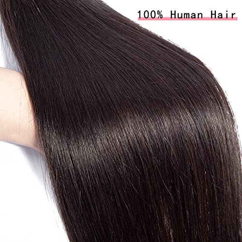 SUIFENGWU 10A Human Hair Bundles 18 18 18 Inch Straight Bundles Human Hair 100% Unprocessed Brazilian Virgin Weave 3 Bundles Double Weft Raw Remy Hair Bundles Deals