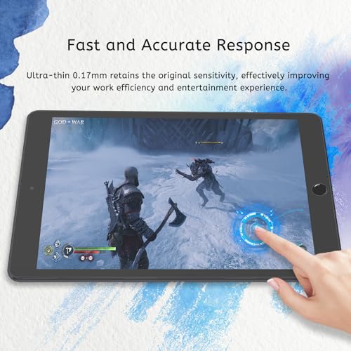 MOBDIK 2 Pack Paperfeel Screen Protector Compatible with iPad 9/8/7 (10.2 Inch, 2021/2020/2019, 9th/8th/7th Generation), Crafted for Natural Writing, Anti Glare with Easy Installation Kit