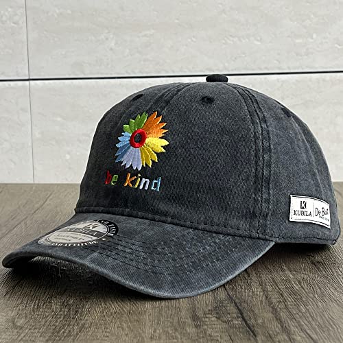 KUBILA Dog Dad Hats for Men Mom,Dog Dad Baseball Cap for Papa Grandpa,Washed Black