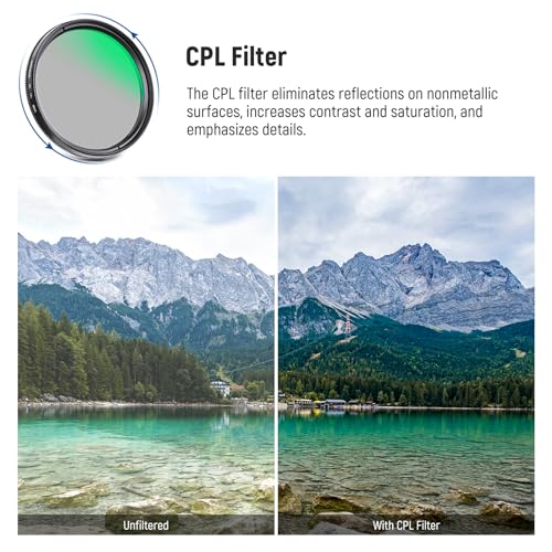 NEEWER 37mm UV/CPL/ND Lens Filter Kit with Hard Shell Storage Case, Multicoated Optical Glass & Aluminum Alloy Frame, UV + Circular Polarizer (CPL) + Neutral Density (ND4) Filter for Camera Lens