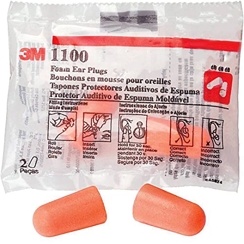 3M 1100 Foam Ear Plugs, 400 Pair