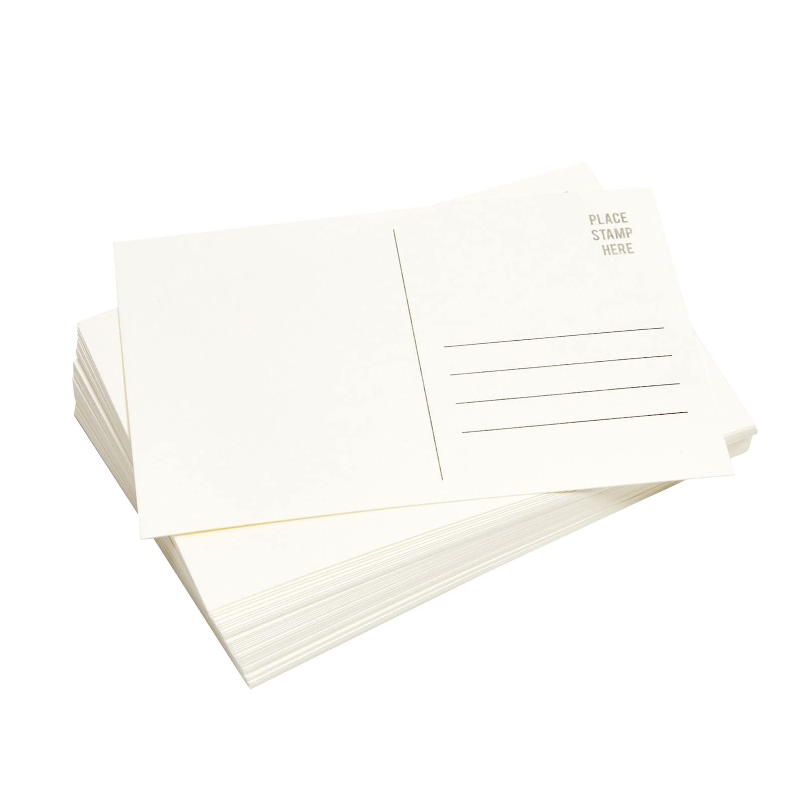 Paper Junkie 50 Pack Watercolor Postcards Blank, Bulk 4x6 Inch Cards to Paint, for Art, DIY (White, 300gsm Cardstock)