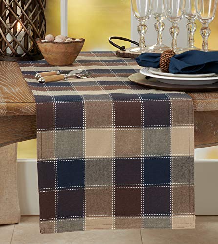 Stitched Plaid Tablecloth