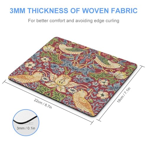 Keebik Gaming Mouse Pad, William Morris Mouse Pad7.1 x8.7 Inch Computer Mouse Mat Keyboard Full Desk Mousepad for Gaming, Office, Home