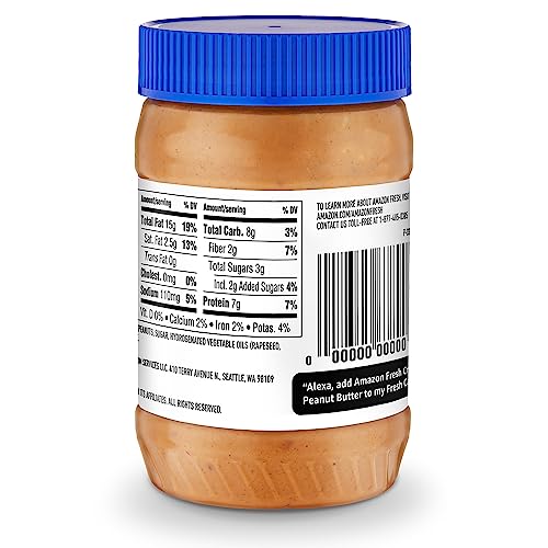 Amazon Fresh, Crunchy Peanut Butter, 16 Oz