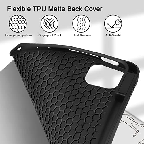 Tuiklol Case for 2021 2020 2018 iPad Pro 11 Gen 1/2/3, Magnetic Smart Case with Soft TPU Back Cover, Trifold Stand, Pencil Holder (Support iPad Pencil 2nd Charging), Auto Wake/Sleep, Marble