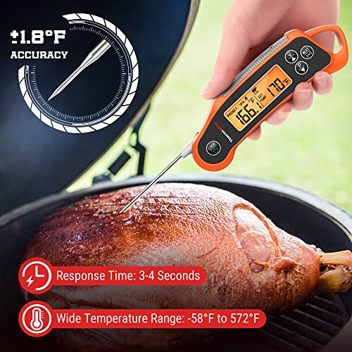 ThermoPro TP710 Instant Read Meat Thermometer Digital for Cooking, 2-in-1 Waterproof Kitchen Food Thermometer with Dual Probes and Dual Temperature Display for Oven, Grilling, Smoker & BBQ