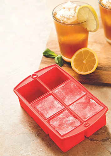 Tulz Mega Ice Block Tray, Silicone, Ruby