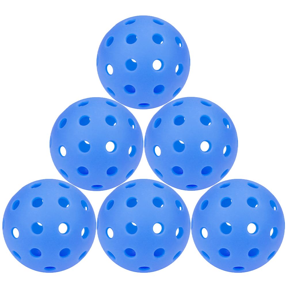 Spunspon 6 Pack Sports Outdoor Pickleballs - 40 Pickleball Balls - USA Pickleball Balls (USAPA) Approved - Official US Open Ball (Deep Blue)