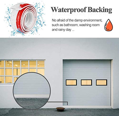 [New Upgrade] Door Draft Stopper Door Sweep, 3-2/5"W Widened Door Sweep Seal Gap Up to 1-4/5" for Interior & Exterior Doors - Keeping Draft, Noise, Dust and Unwanted Animals Out,3-2/5"W x 39" L,White…