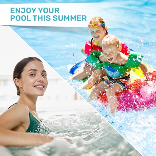Hot Tub and Pool Test Strips - 6in1 Quick & Accurate Hot Tub, Spa, Pool Test Strips - 100 Water Test Strips, Water Test Kit with E-Book - Test Chlorine, Bromine, pH, Hardness, Alkalinity - JNW Direct