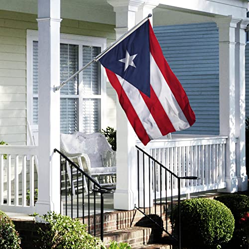 AZCOVER Puerto Rico Flag, 3x5 FT Puerto Rican Flag Outdoor Embroidery Stars and Double Stitched Sewn Stripes with 2 Brass Grommets, 210D Heavy Duty Polyester Puerto Rican Flags