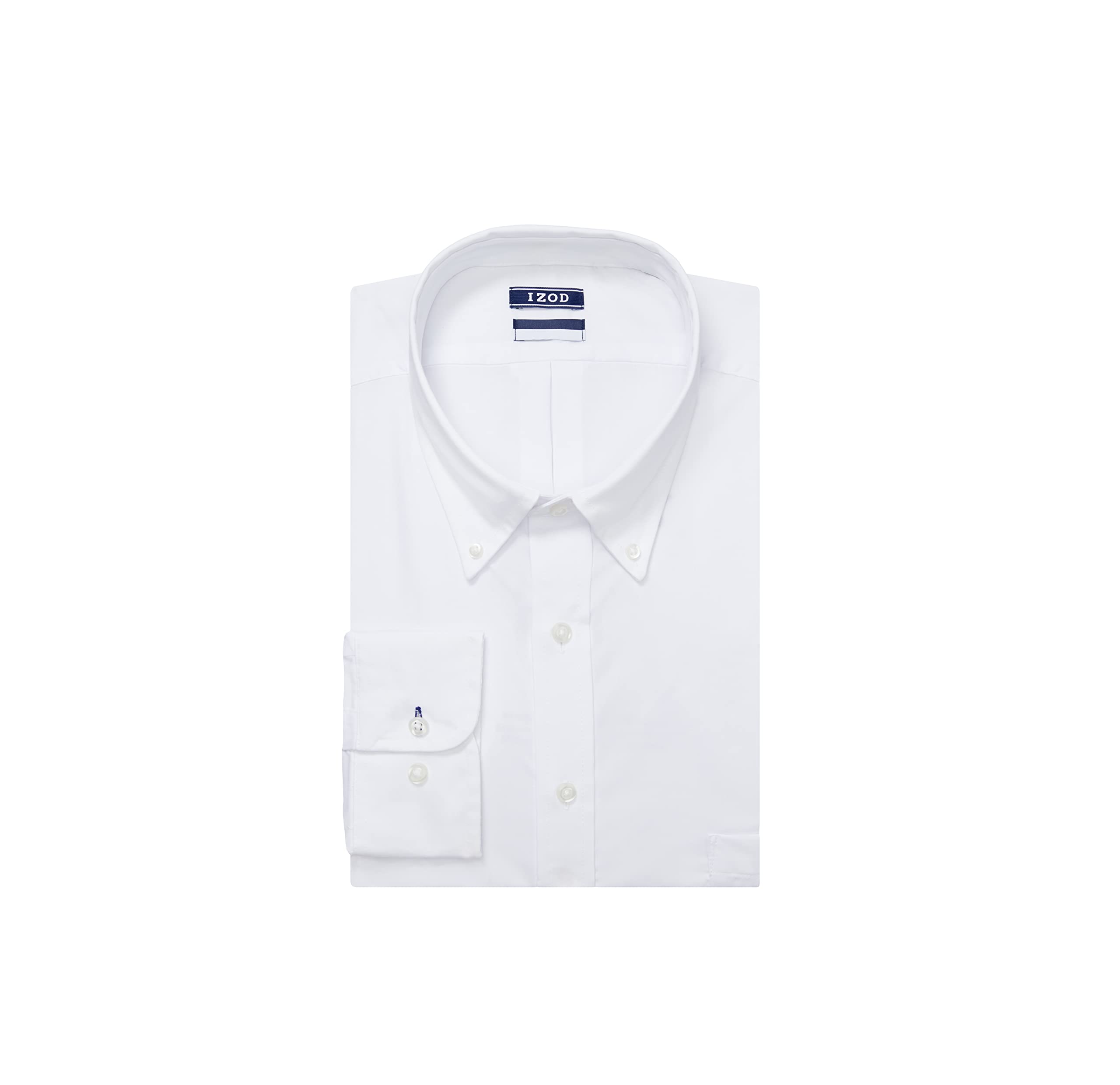 IZOD Men's FIT Dress Shirts Stretch Solid (Big and Tall), White, 20" Neck 34"-35" Sleeve