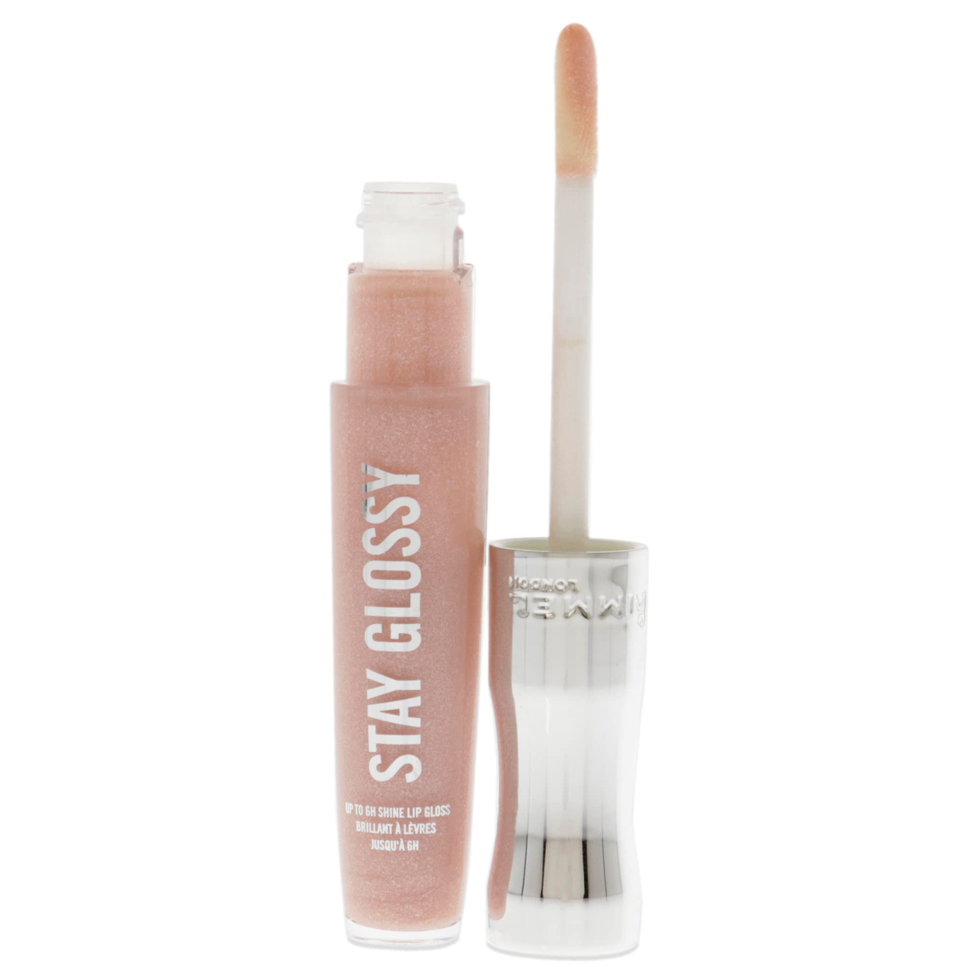 Rimmel Stay Glossy Lip Gloss - Non-Sticky and Lightweight Formula for Lip Color and Shine - 110 Dorchester Rose, .18oz