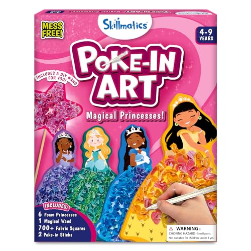 Skillmatics Art & Craft Activity - Poke-in Art Flower Bouquet, Mess-Free Sewing Art for Kids, Craft Kits, DIY Activity, Gifts for Girls & Boys Ages 4, 5, 6, 7, 8, 9