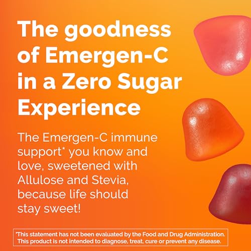 Emergen-C Zero Sugar Immune Support Adult Gummies 36 Count