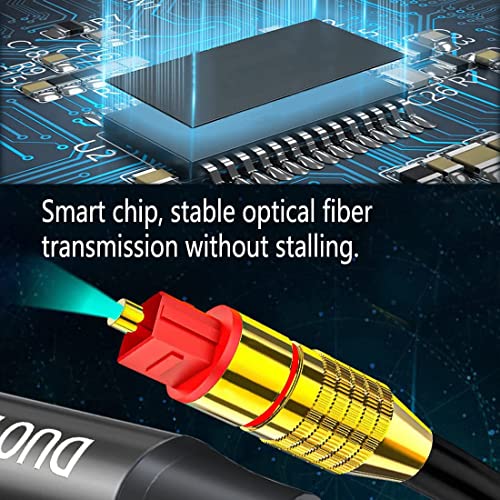 DUOYUTING Digital to Analog 3.5mm AUX Audio Cable, 2 RCA Adapter, All-in-one D/A Audio Converter, for TV/PS4/Xbox/DVD SPDIF/TOSLINK/Optical Port to Sound Box Amplifier Headphones (16.5FT)